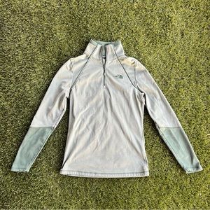 Olive green North Face quarter zip